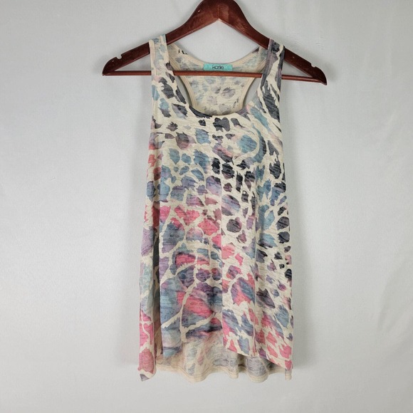 Karlie Womens Shirt Small Tank Top Multicolored Racerback Sleeveless‎ Scoop Neck - Picture 1 of 9